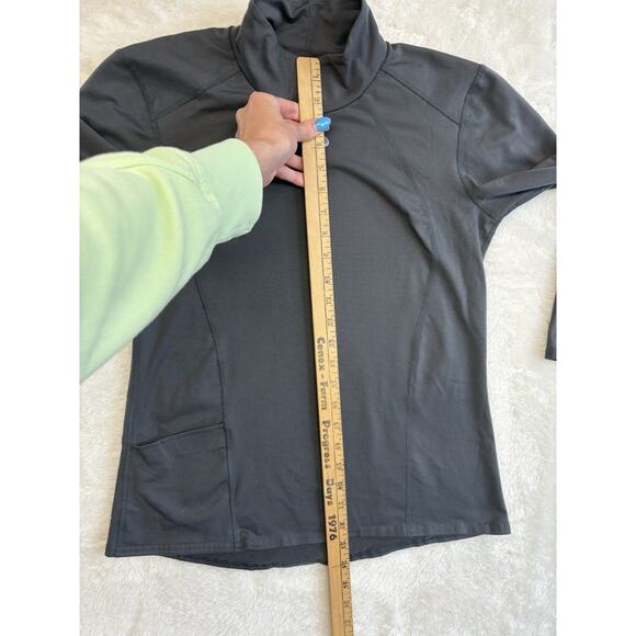 Kerrits grey mock neck long sleeve base layer with pockets-M - Picture 5 of 9